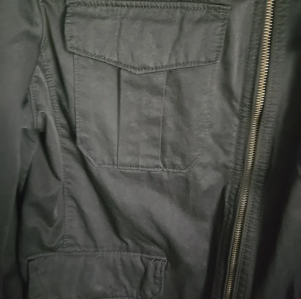 Banana Republic Black Utility Field Jacket with Stand Collar Size M
